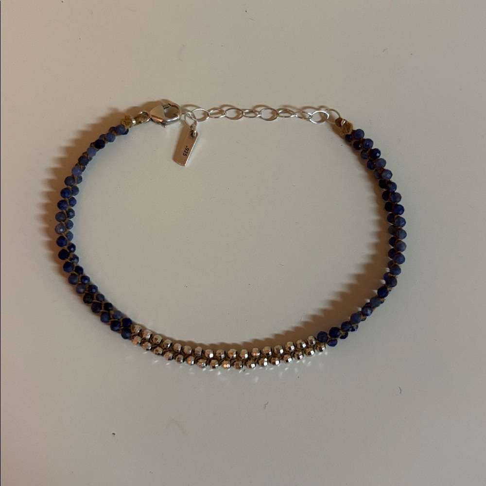 Elegant Blue and Silver Bracelet- Chan Luu
